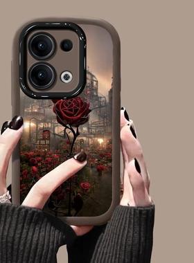 适用OPPOReno13手机壳新女款Reno12泡芙Reno11高级Reno10PRO+玫瑰Reno9防摔8保护套7SE奢华6潮牌5K软壳Reno4S