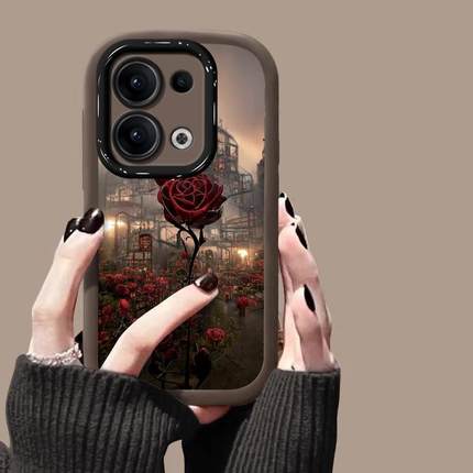 适用OPPOReno13手机壳新女款Reno12泡芙Reno11高级Reno10PRO+玫瑰Reno9防摔8保护套7SE奢华6潮牌5K软壳Reno4S