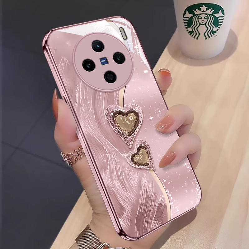 vivoX系列玻璃简约爱心手机壳