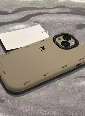 适用苹果15promax手机壳14plus创意13mini硅胶iphone12个性11简约字母xr情侣全包边8保护套7防摔6s软壳se23潮