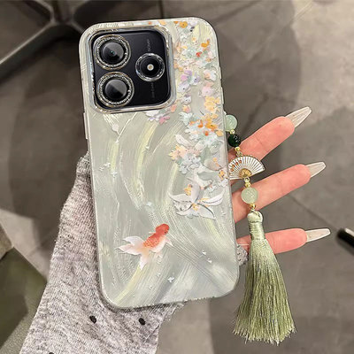 适用红米note系列桂花锦鲤手机壳