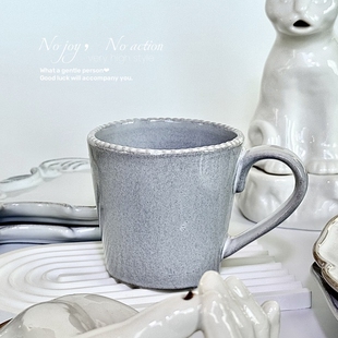 高端精致马克杯轻奢高颜值男生款漂亮女设计感小众好看釉下彩陶瓷