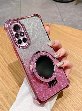 曲屏版 华为鼎桥N8pro手机壳NAT一TN70化妆镜5G适用TDN8pro tdtechn8por女td保护tech软套techn带支架nattn70