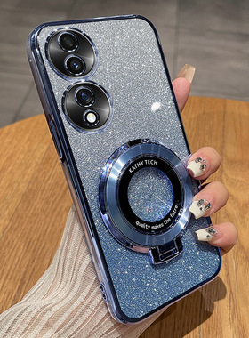 华为荣耀70手机壳honor70pro支架5G曲面屏FNE一AN00闪粉v79 pr0全包SDY软硅胶HPB外壳705g七十por女7o高档h70