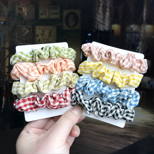 条装彩色布艺森系网红大肠发圈