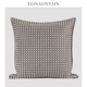 ELIN LONYAIN现代简约轻奢灰白色麂皮绒编织纹理抱枕样板房方枕