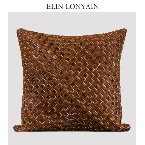 ELINLONYAIN手工编织马毛抱枕
