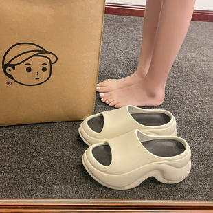 外穿家居EVA軟厚底踩屎感時尚 2025新款 拖鞋 女夏季 防滑沙灘涼拖鞋