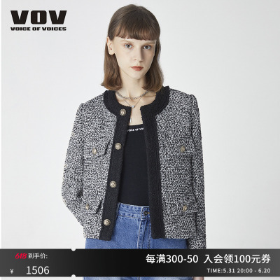 vov女士小香风气质外套