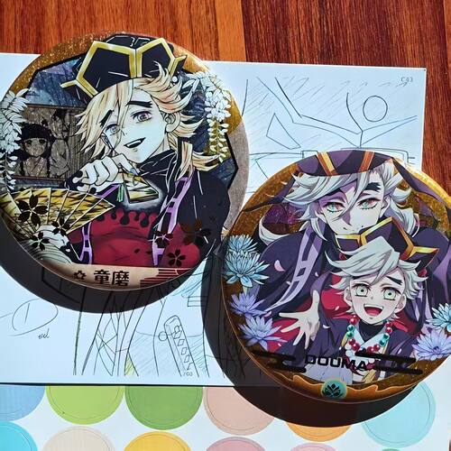 鬼灭之刃上弦童磨周边原画风