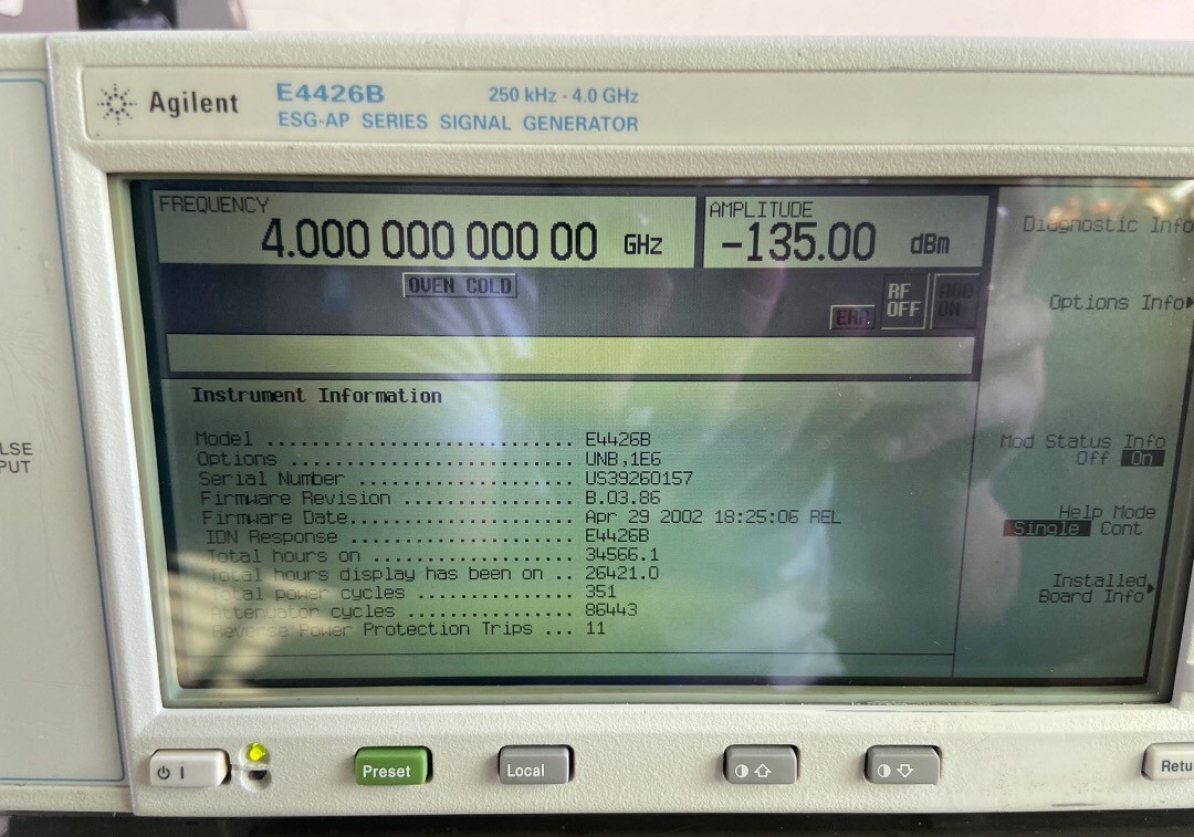 美国Agilent安捷伦 E4421B E4425B E4426B 信号源信号发生器