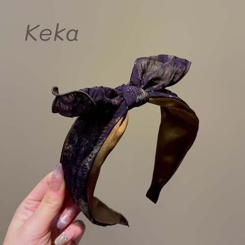 咖色兔耳朵高级感复古2025新款