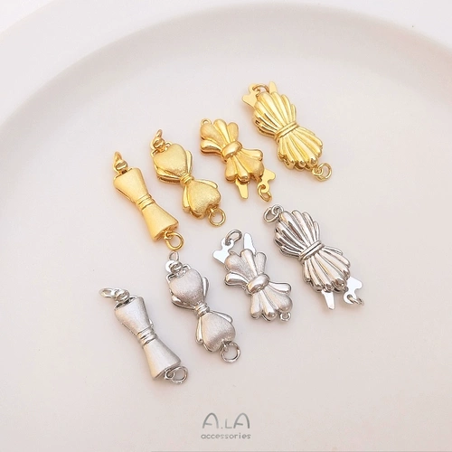 Медное матовое ожерелье с бантиком из жемчуга, аксессуар