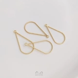 Подвеска, серьги в форме сердца ручной работы, аксессуары, 14 карат, золотой цвет