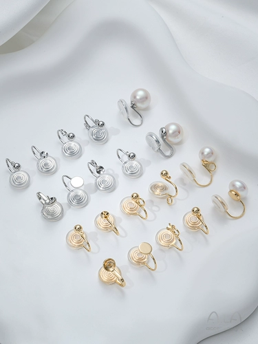 Клипсы, спираль от комаров, серьги, 14 карат, золотой цвет, без проколов ушей, DIY