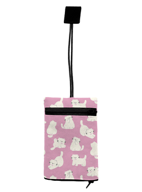 软萌小猫迷你锁匙包 抽拉式车钥匙包 通用拉链款钥匙套布艺A29