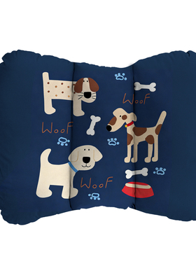 蓝底萌犬乐园汽车座椅腰垫腰靠汽车护腰女生款靠垫腰垫腰托A21