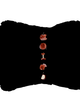 一口苹果腰靠汽车靠垫护腰主驾驶座腰托护腰神器车载黑色布艺A11