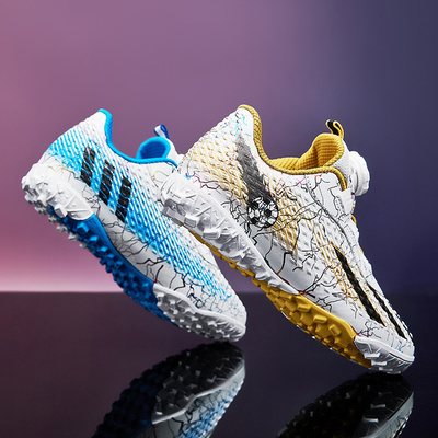 回力儿童鸳鸯足球鞋男童中小学生训练碎钉鞋旋转纽扣男孩比赛球鞋