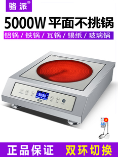 骆派商用电陶炉5000w平面家用大功率电磁炉4000W爆炒瓦煲汤不挑锅