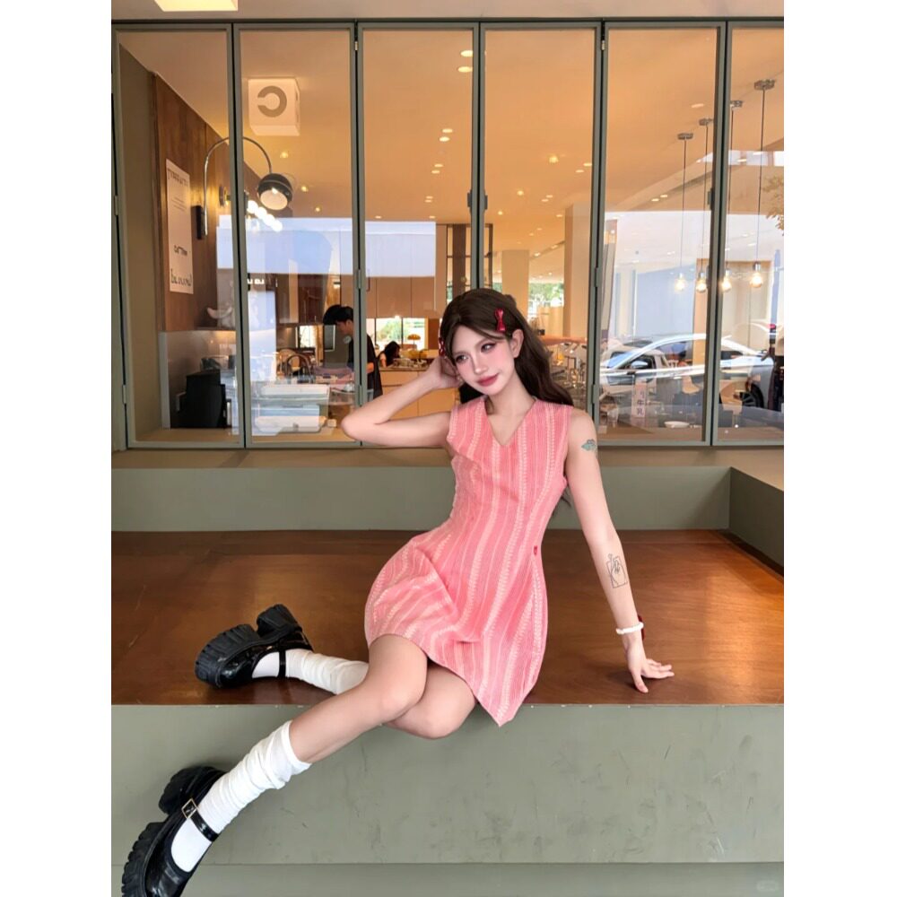 连衣裙甜美子女高级夏季新款