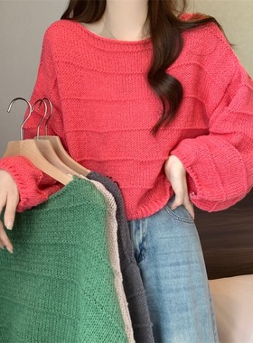 针织衫毛衣套头慵懒韩版风新款宽松春秋款ins叠穿小众爆款时尚款