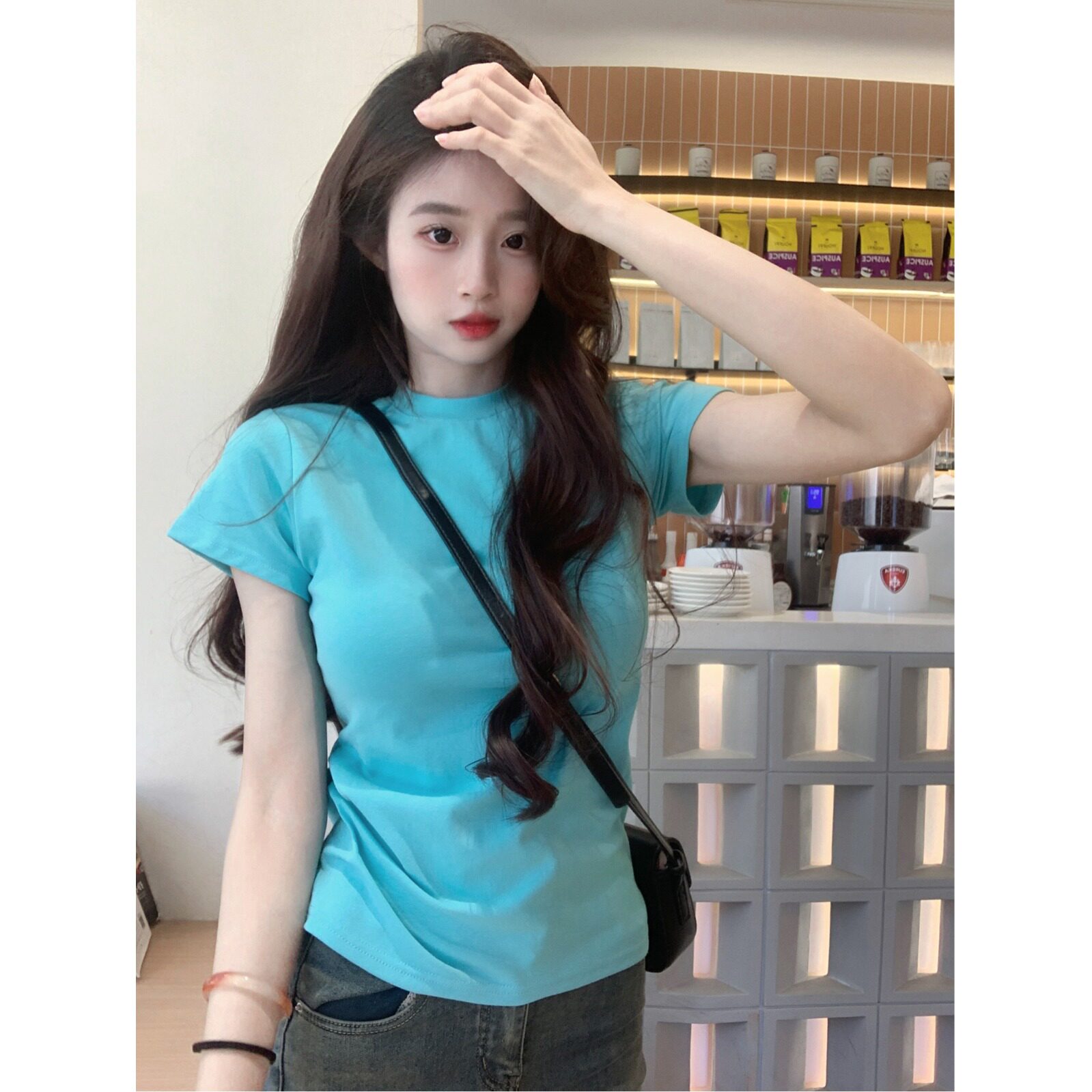 夏季纯棉修身显瘦短袖T恤女
