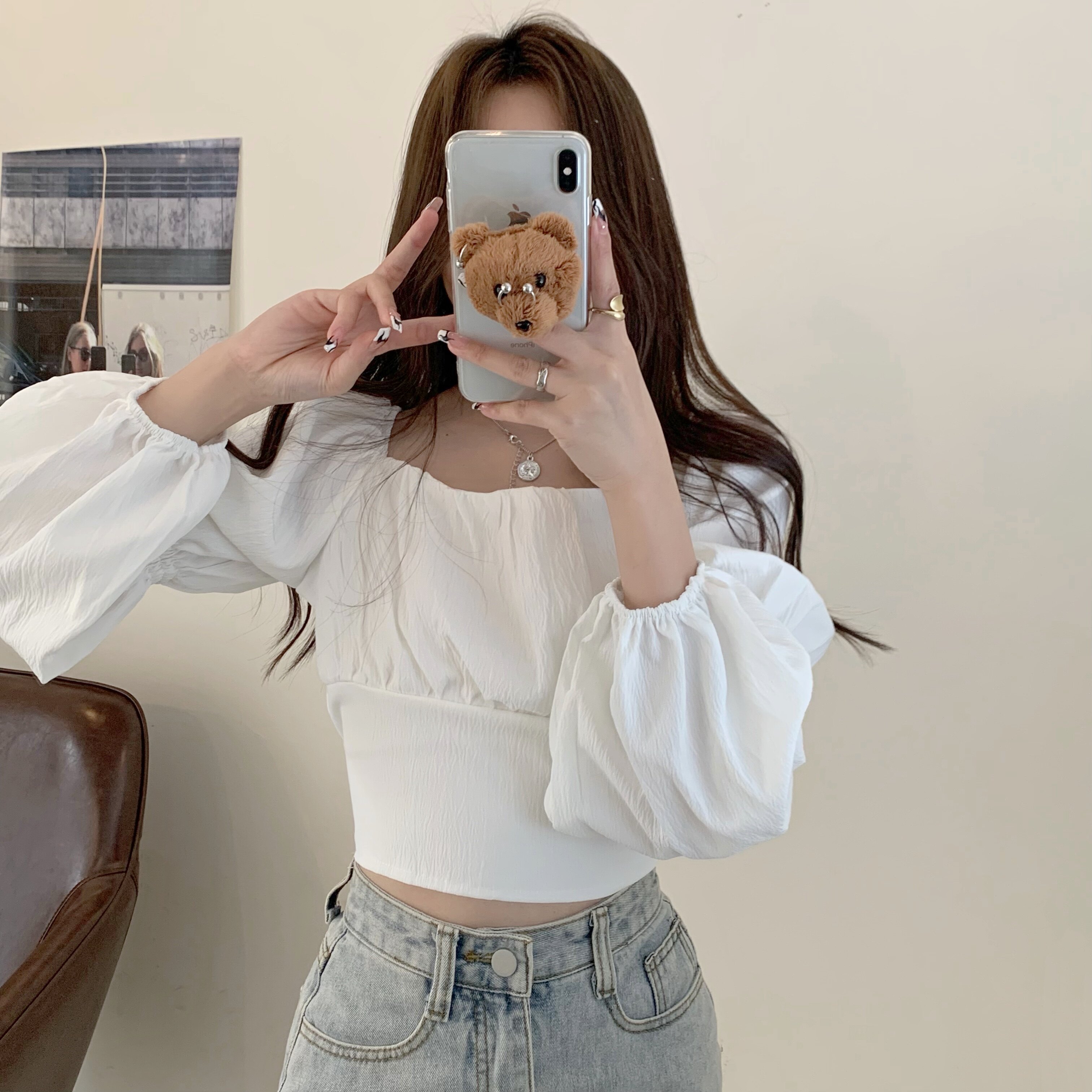 韩版小众设计感秋季衬衫女法式蝴蝶结漂亮时尚小衫甜美减龄上衣服