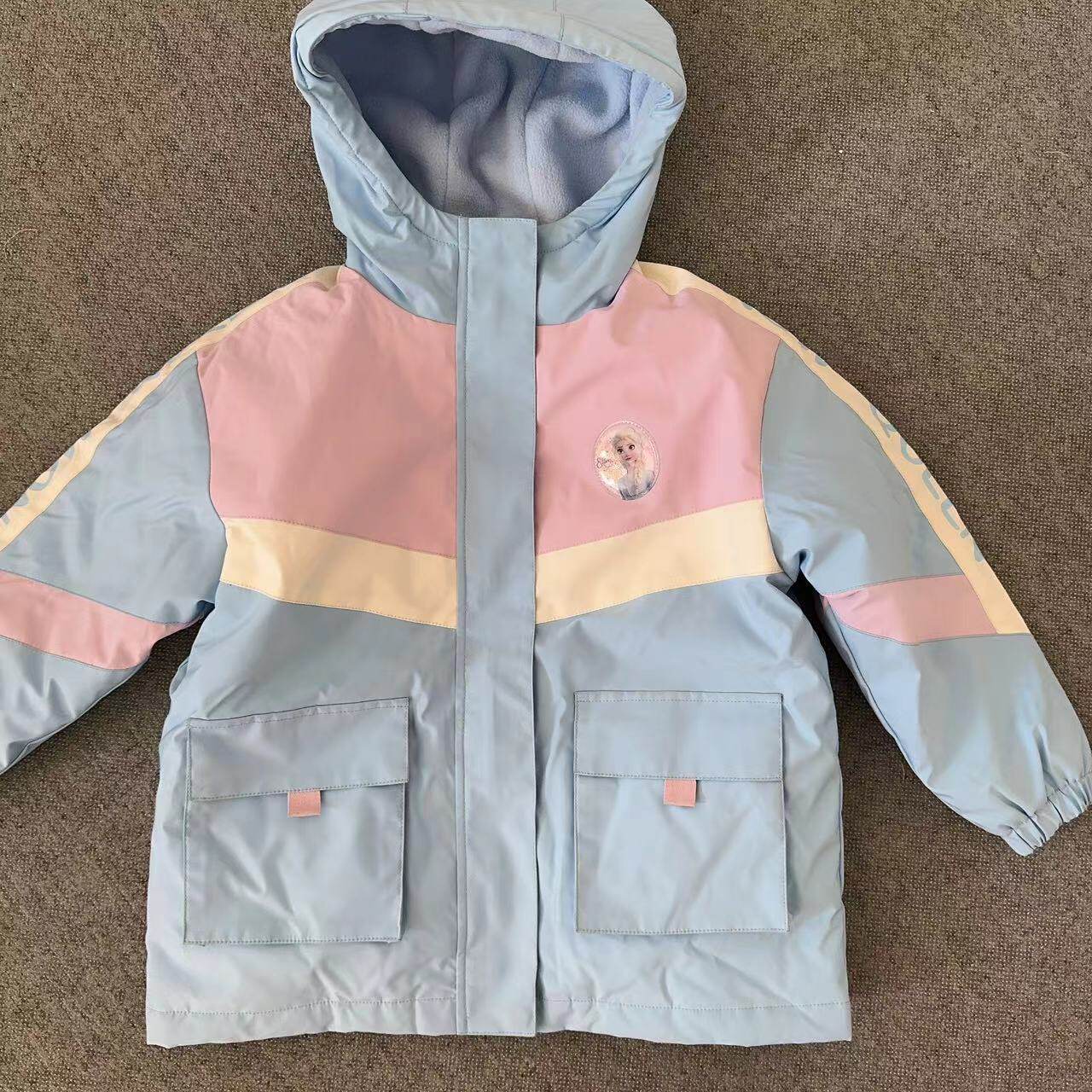 外单秋冬款新款女童超美冰雪公主款厚实外套羽绒服拉链棉服棉袄