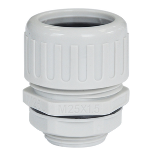 蓝江LAND 灰白色防水尼龙波纹管接头IP68塑料软管锁紧密封格兰头