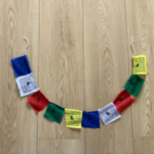 尼泊尔手工迷你小经幡背包装饰挂六字真言藏式五色经旗风马旗龙达