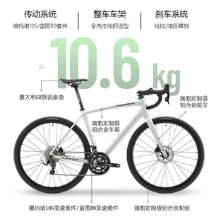 PARDUS瑞豹SUPER R9套件22变速耐力铝合金公路车105竞赛自行车