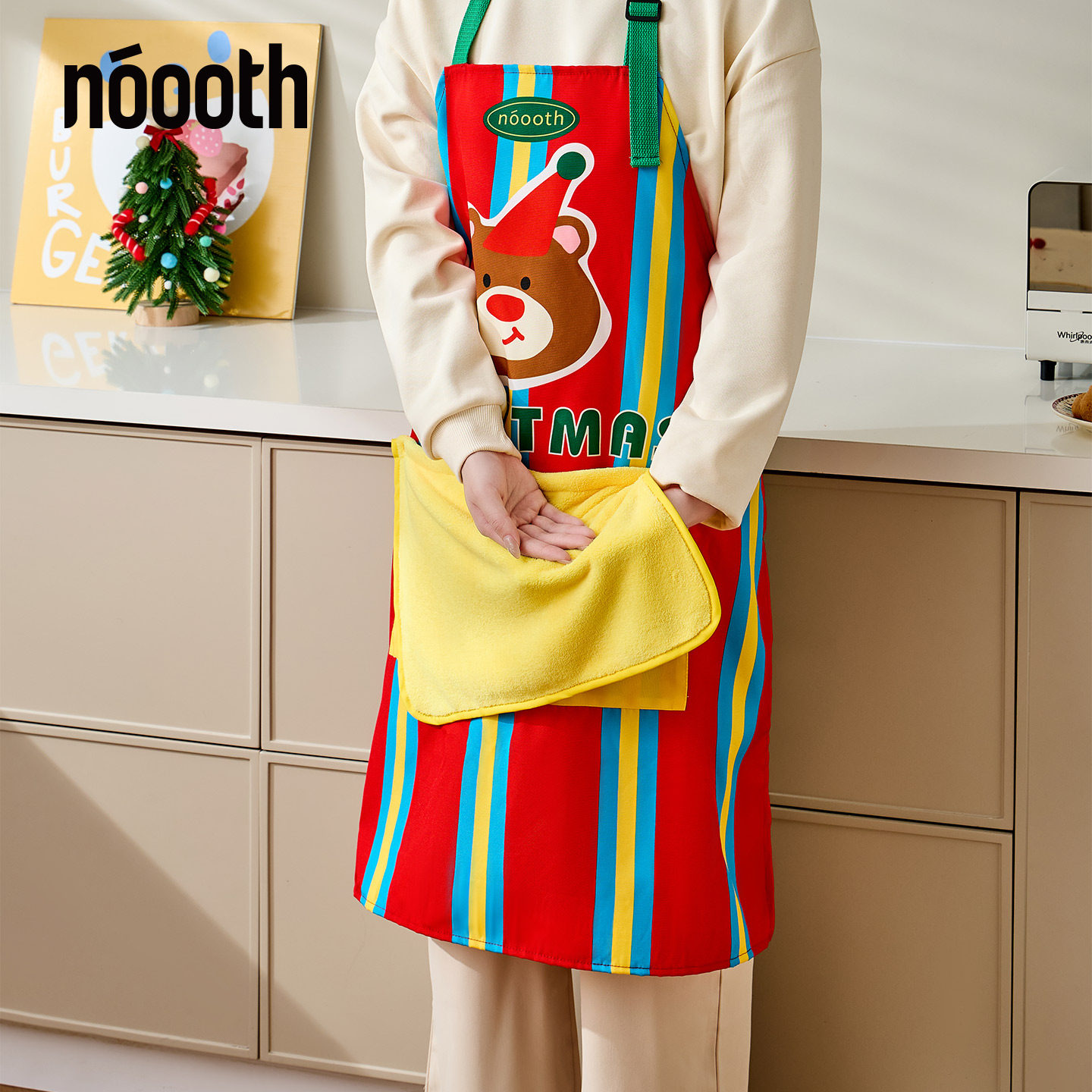 诺室nonozoo可拆卸擦手围裙厨房家用防水油新款做饭高级感罩衣,家庭/个人清洁工具,围裙,淘宝优惠券,粉丝福利购,淘宝优惠卷