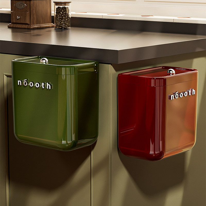 诺室厨房垃圾桶壁挂式家用新款专用免弯腰厕所垃圾筒厨余收纳桶 - 诺室旗舰店出品