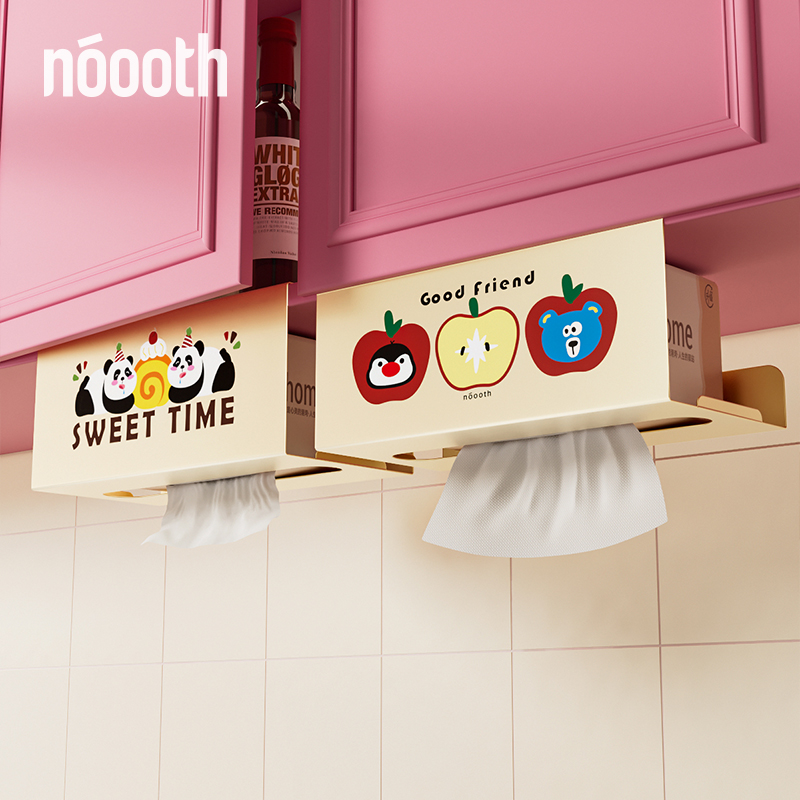 厨房纸挂架苹果熊猫纸巾洗脸巾盒