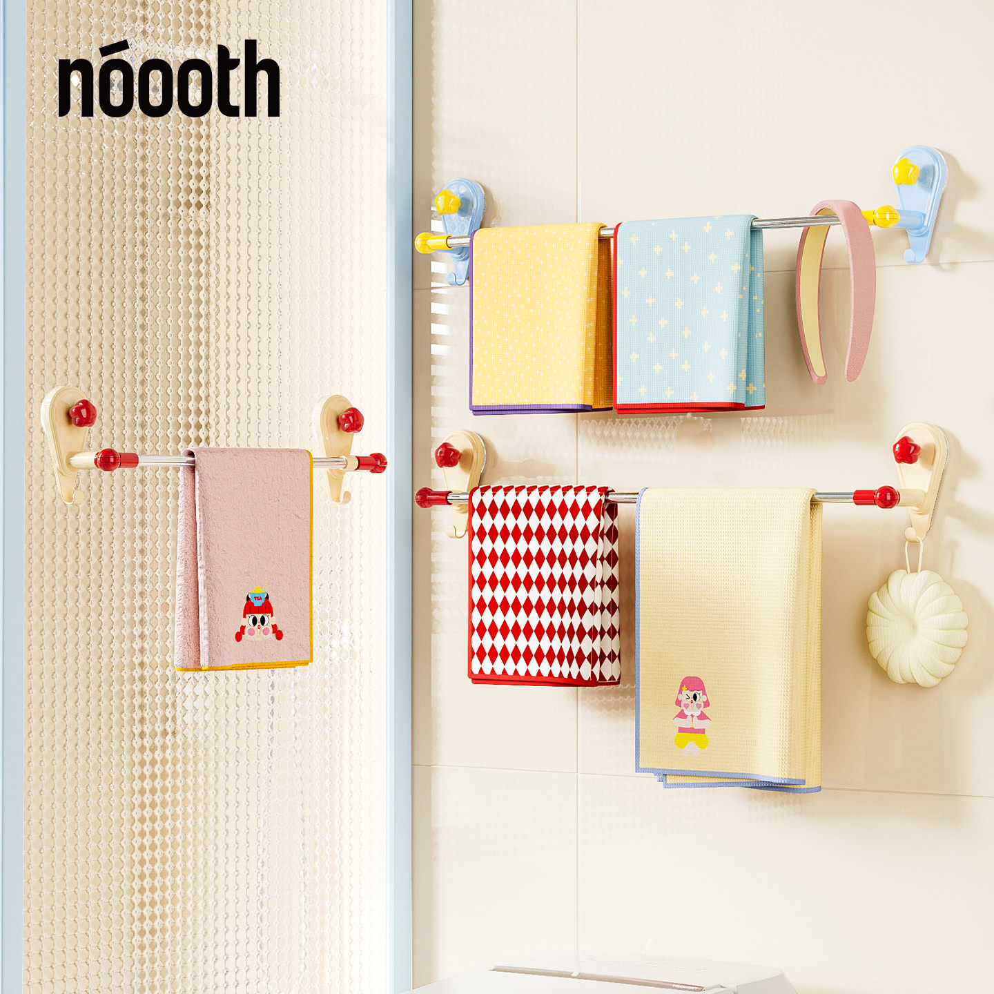 诺室吸盘毛巾架子免打孔卫生间浴室伸缩毛巾杆置物架厕所收纳挂杆,家庭/个人清洁工具,毛巾挂/毛巾架,淘宝优惠券,粉丝福利购,淘宝优惠卷