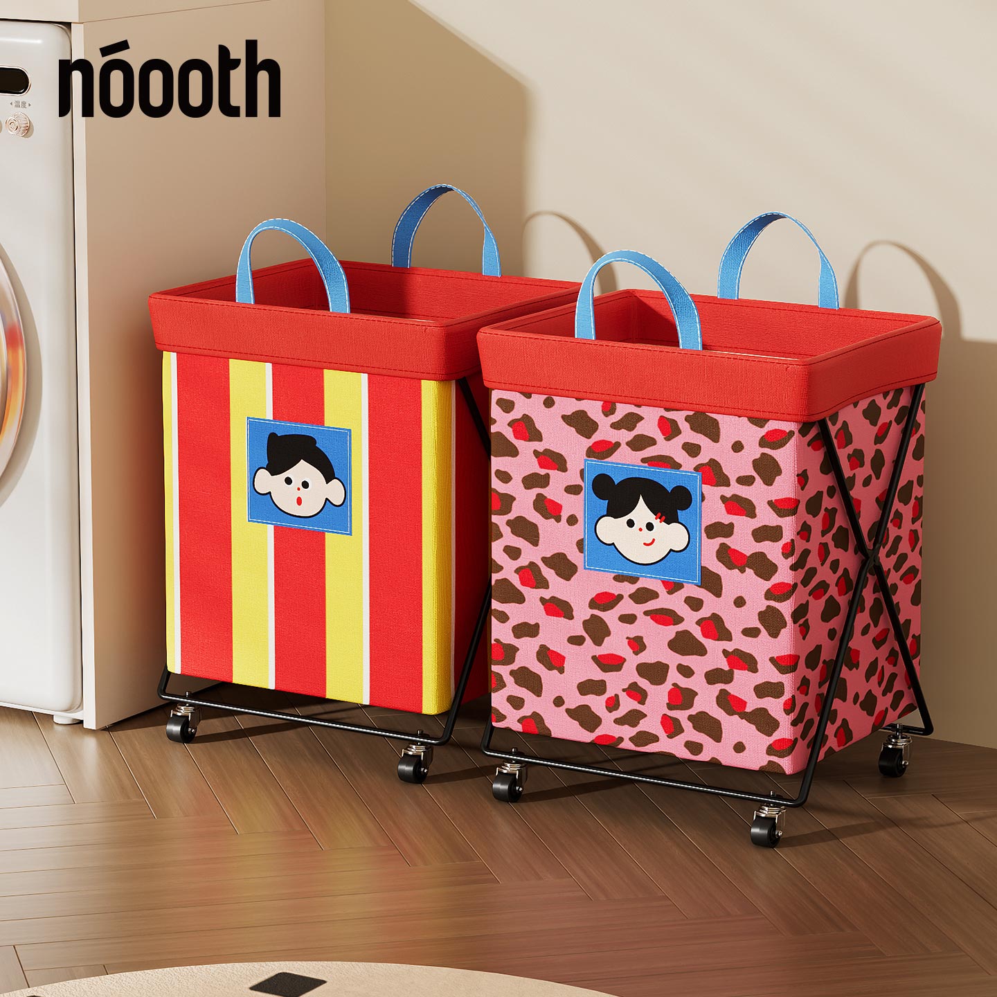 HOLA家脏衣篓脏衣服收纳筐可折叠移动带万向轮脏衣篮家用高级颜值