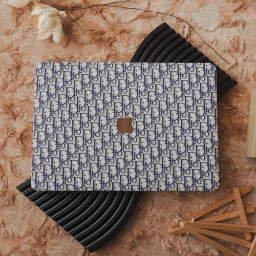 潮牌蓝色缇花质感2024新款苹果电脑保护套适用于macbookprom113保护壳笔记本macm2air13macbookpro16寸外壳