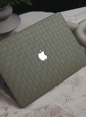 复古橄榄绿格纹壳Macair pro13寸电脑壳M1Mac16/14/15寸笔记本壳