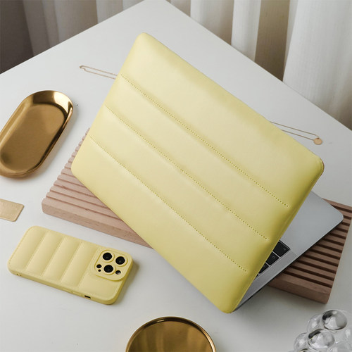 电脑壳MacM1/M2奶油黄气垫