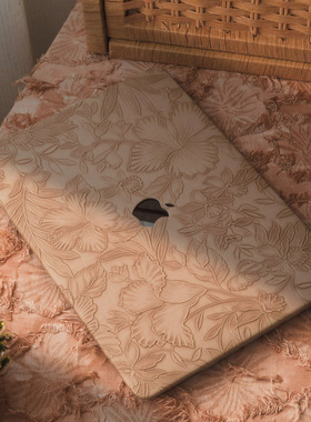 精美压花 经典棕 Mac壳Mac13.6寸M1保护套air15寸电脑壳pro13