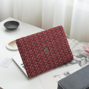 平织小香风艳红Mac13.6寸M1保护套air15寸电脑壳pro13