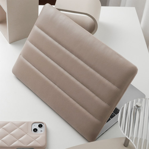 电脑壳MacM1/M2奶茶色气垫羽绒