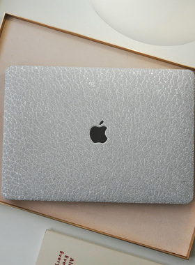 银色小碎石苹果电脑保护套适用于MacBookProM4 142024MacBookM1Pro13Air13MacBookM2M3Air15Mac独特电脑壳