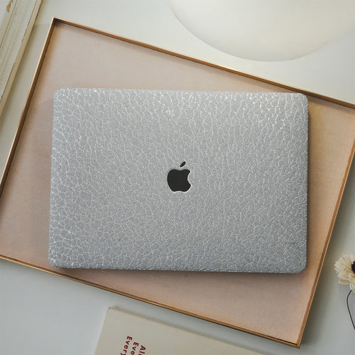 银色小碎石苹果电脑保护套适用于MacBookProM4 142024MacBookM1Pro13Air13MacBookM2M3Air15Mac独特电脑壳