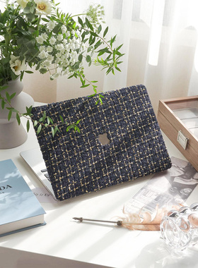 平织小香风靛蓝Mac13.6寸M1保护套air15寸电脑壳pro13寸保护壳14