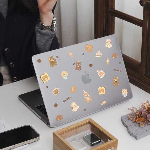 甜点小熊 Mac13.6寸M1保护套air15寸电脑壳pro13Macbook M4 Pro14