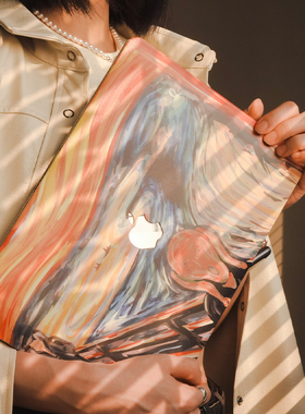 油画呐喊文艺mac壳Macpro13/14/15M1电脑保护套2022款16寸13.6M2