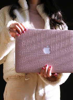 冬季小姐姐粉紅泡泡macpro/M1 13寸电脑壳Mac15/16寸笔记本壳