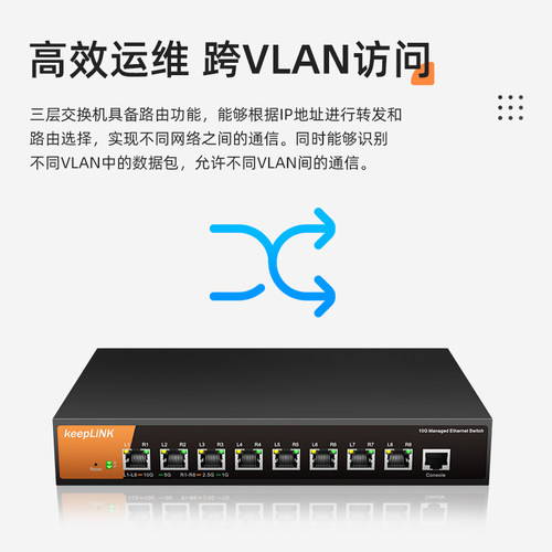 keepLINK 万兆交换机5口8口万兆电口光口即插即用